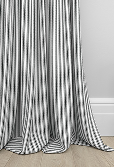Lace Stripes, Jet - Made to Measure Curtains